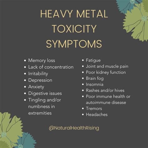 This requires a chelator that binds to heavy metals and helps to . . Heavy metal detox symptoms